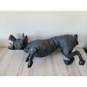 Vintage large rubber rat novelties Halloween black prop scary Haunted home decor